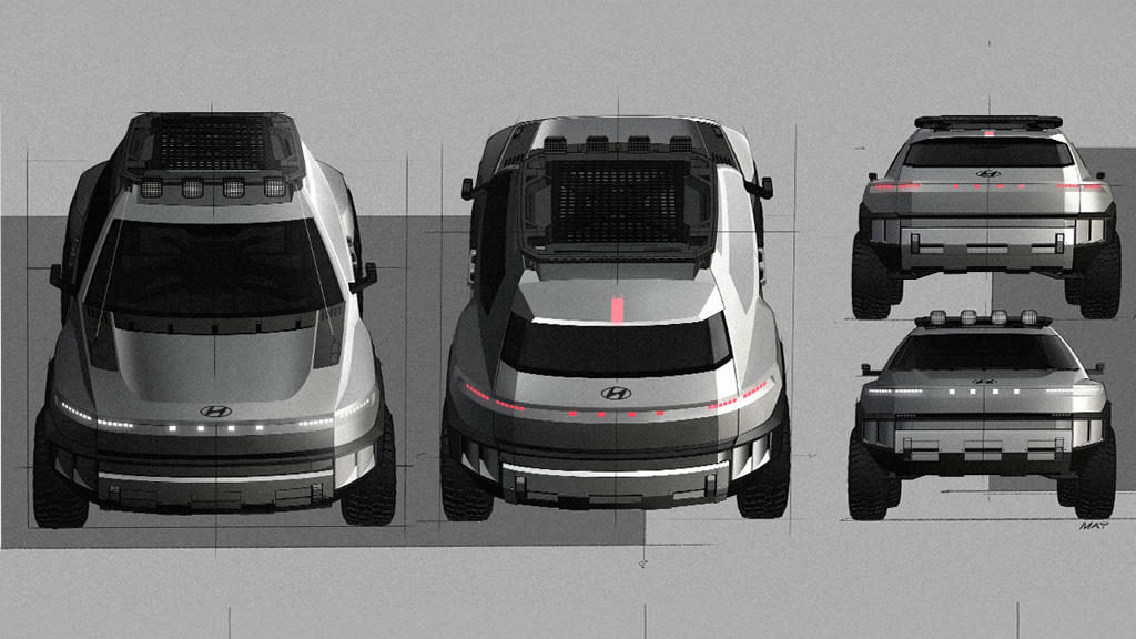 Detalle de los neum&aacute;ticos todoterreno de 33 pulgadas y rines de 18 pulgadas del Crater Concept 